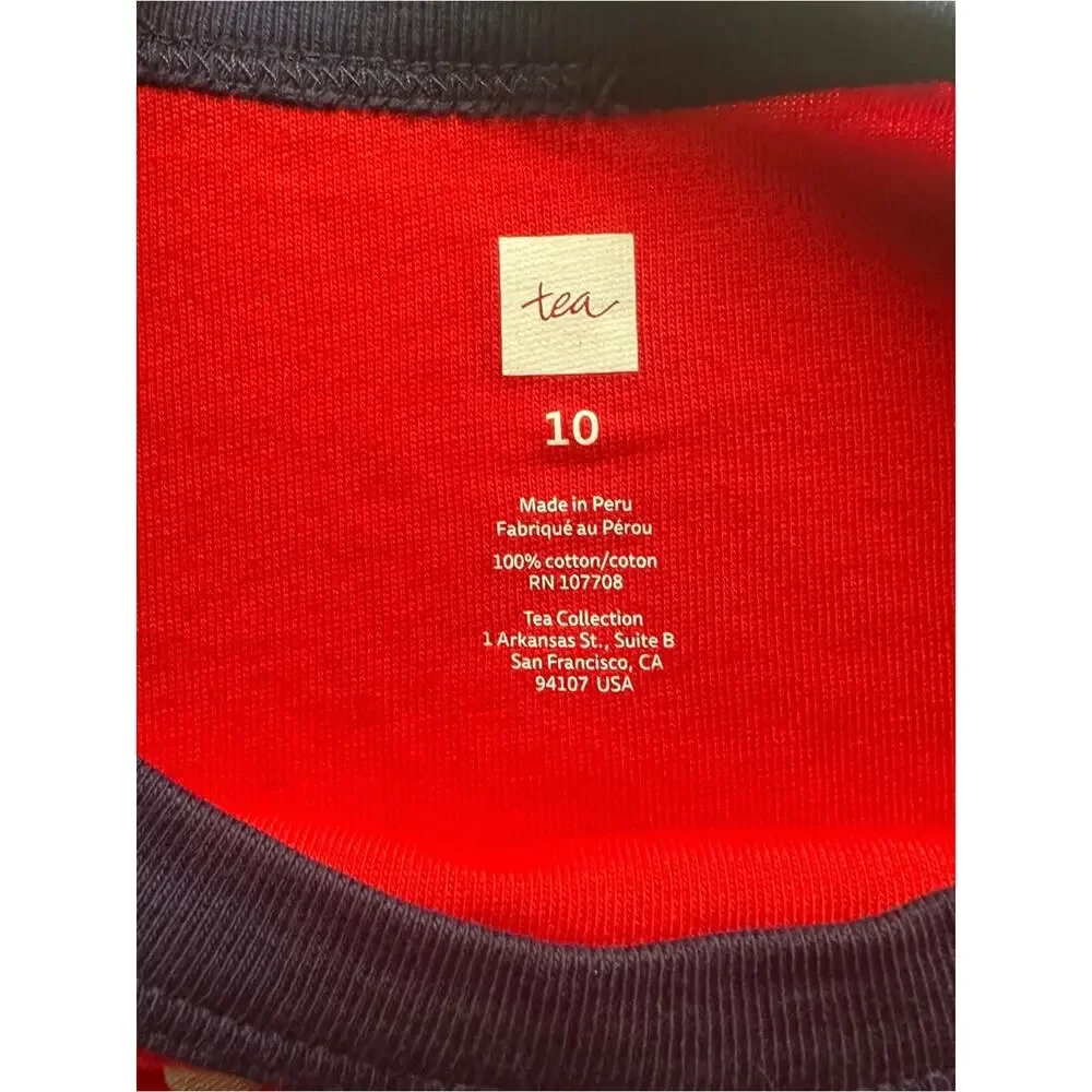 Tea Collection raglan Lion 🦁 tee size 10 NWT